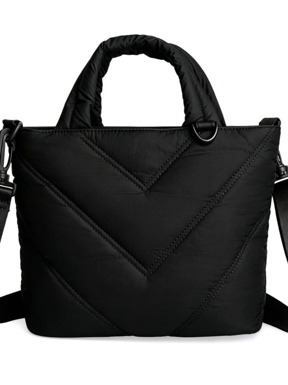 Quilted Puffer Handbag for Women - Lightweight Large Capacity 3-Way Tote Bag